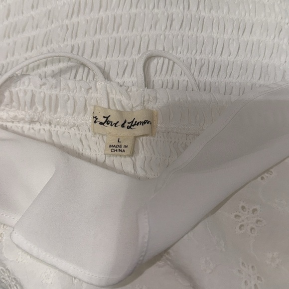 For Love & Lemons Bora Bora Ruffle Mini Dress L - Picture 10 of 11